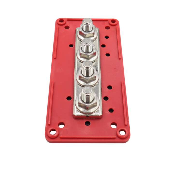 CP-3088-02 300A 48V 4-way M10 Terminal Busbar(Red)