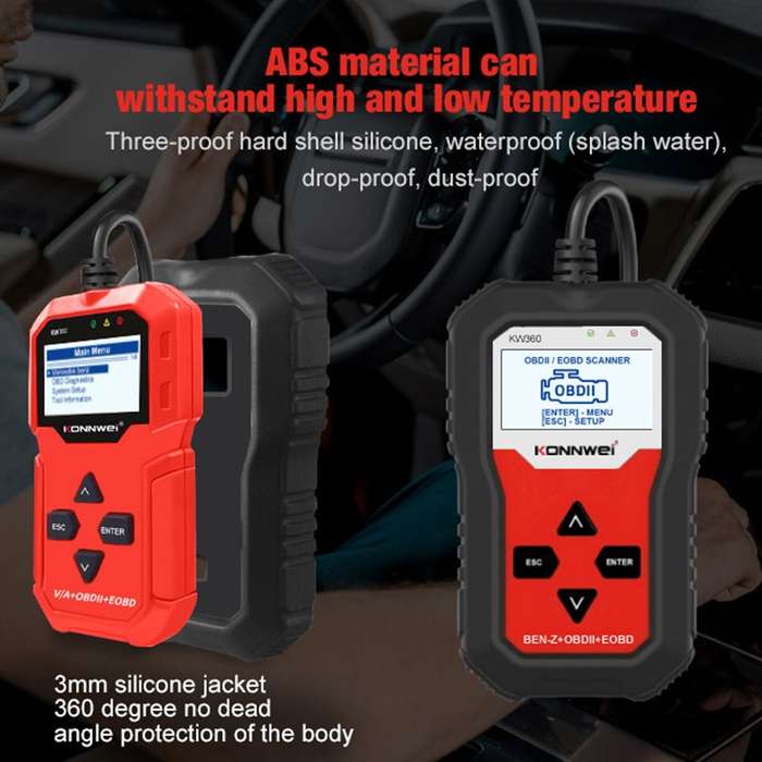 For Mercedes Benz KONNWE KW360 2.4 inch OBD2 Car Fault Detector