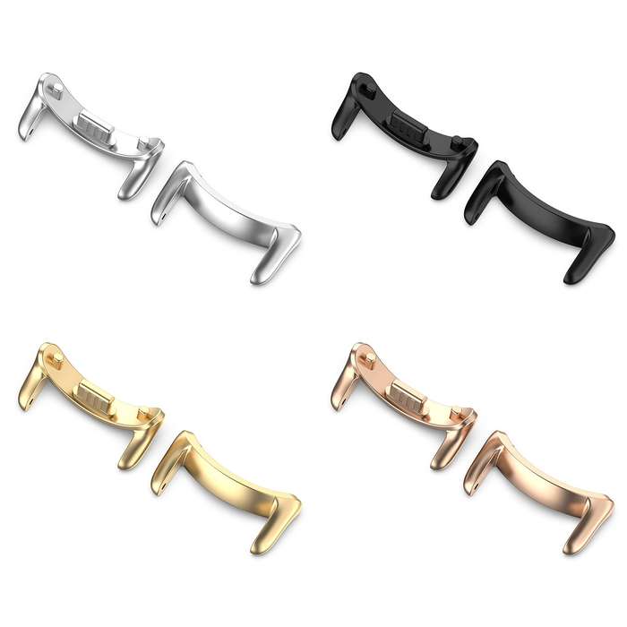 For Xiaomi Mi Band 8 1 Pair Stainless steel Metal Watch Band Connector(Silver)