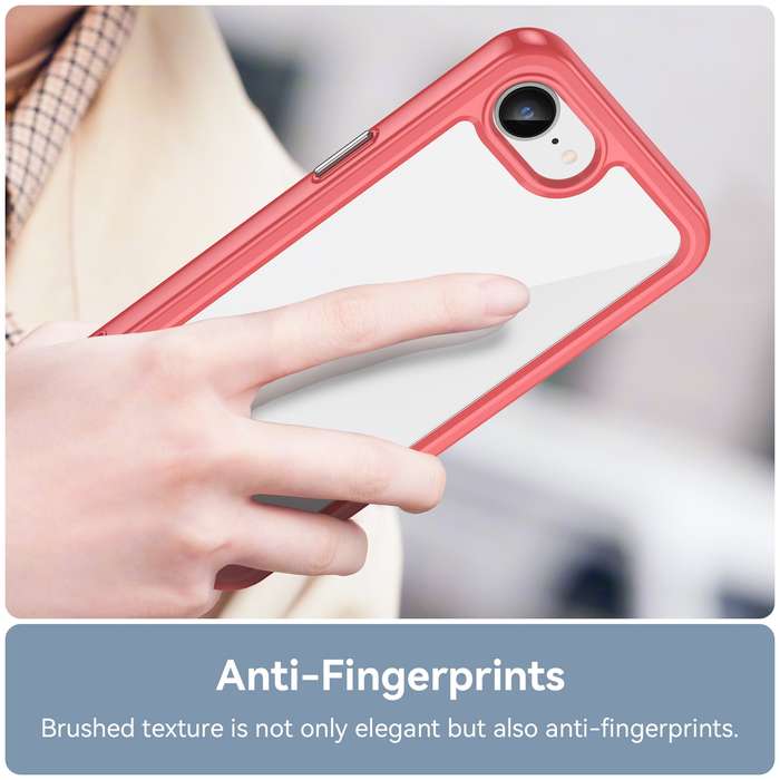 For iPhone SE 2024 Colorful Series Acrylic + TPU Phone Case(Red)