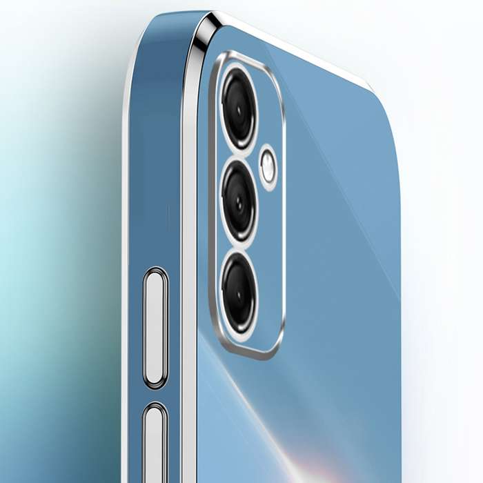 For Samsung Galaxy A15 XINLI Straight Edge 6D Electroplate TPU Phone Case with Ring Holder(Whit