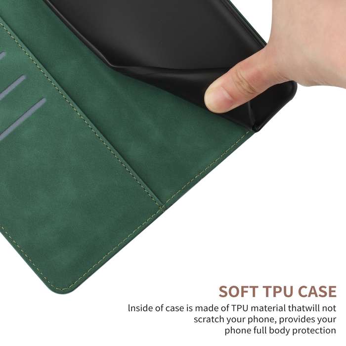 For Xiaomi Redmi A3 Stitching Embossed Leather Phone Case(Green)