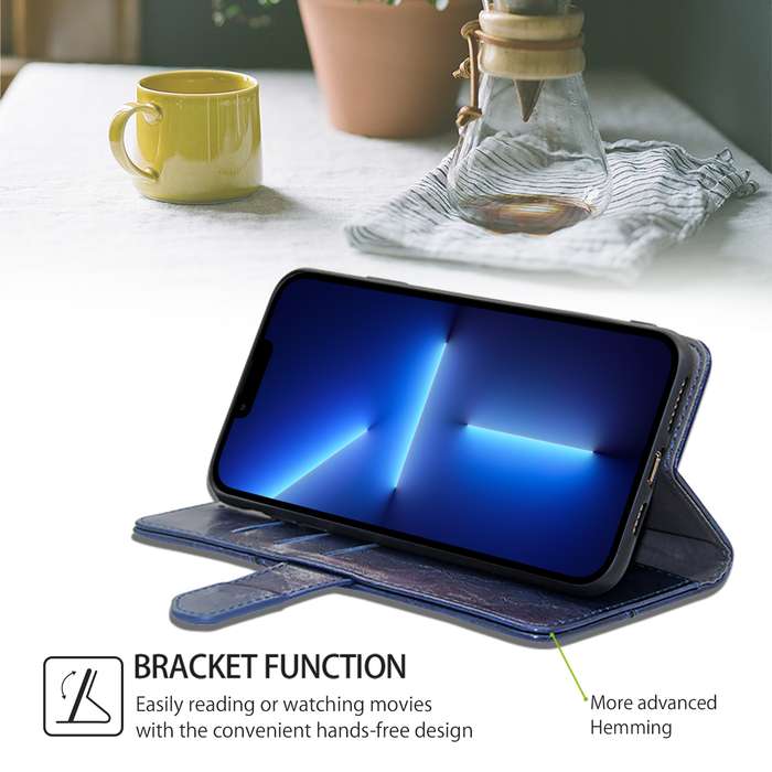 For Realme GT5 Pro 5G Geometric Stitching Leather Phone Case(Blue)