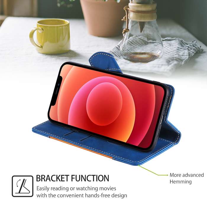 For Realme 12+ 5G Skin Feel Magnetic Buckle Leather Phone Case(Blue)