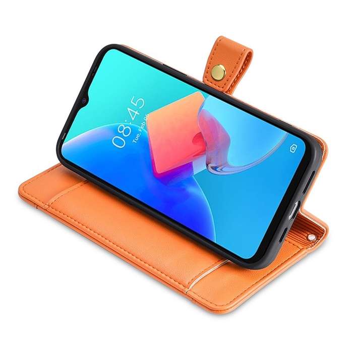 For Xiaomi Redmi Note 13R Pro 5G Sheep Texture Cross-body Zipper Wallet Leather Phone Case(Oran