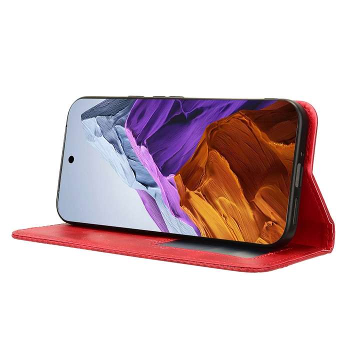 For Google Pixel 9 Pro Magnetic Buckle Retro Texture Leather Phone Case(Red)