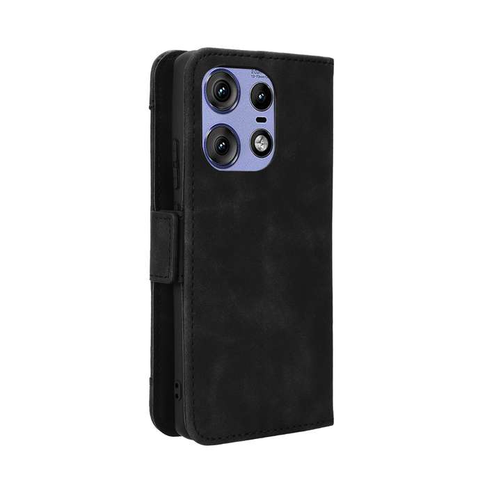 For Motorola Edge 50 Pro Skin Feel Calf Texture Card Slots Leather Phone Case(Black)