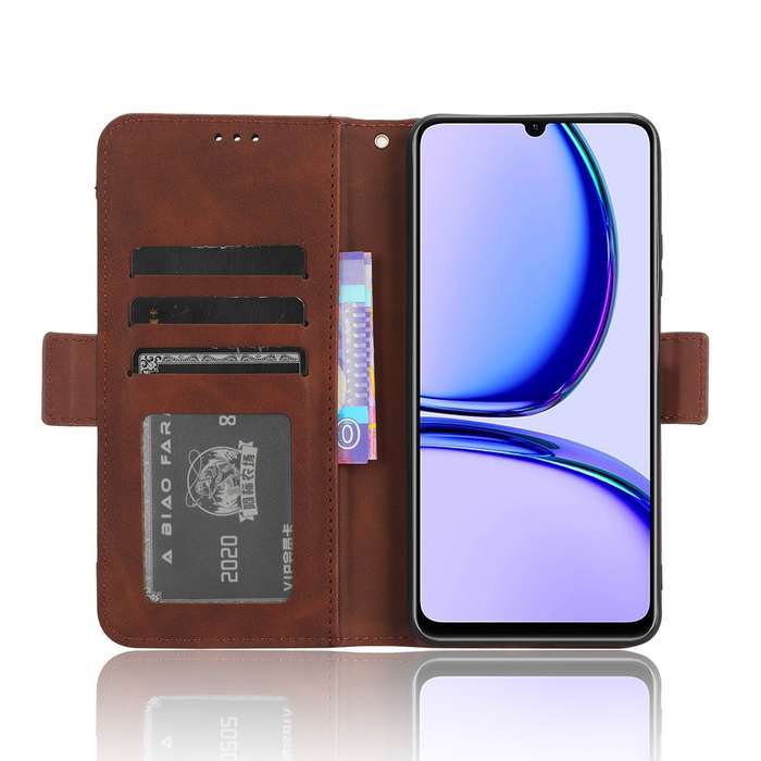 For Realme Note 50 4G Skin Feel Calf Texture Card Slots Leather Phone Case(Brown)