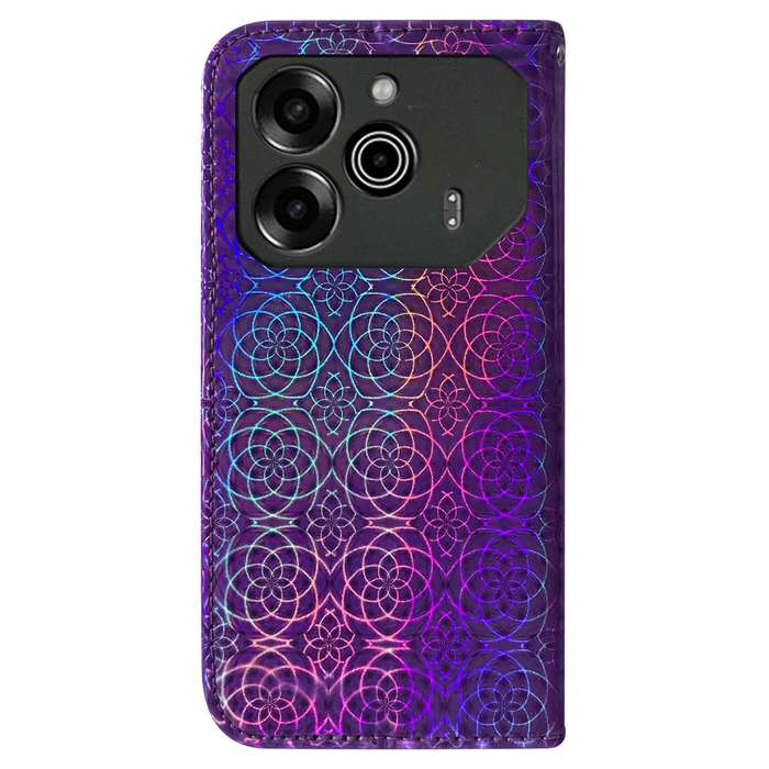 For Tecno Pova 6 5G / 6 Pro 5G Colorful Magnetic Buckle Leather Phone Case(Purple)