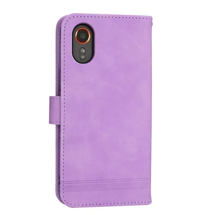 For Samsung Galaxy Xcover 7 Dierfeng Dream Line TPU + PU Leather Phone Case(Purple)
