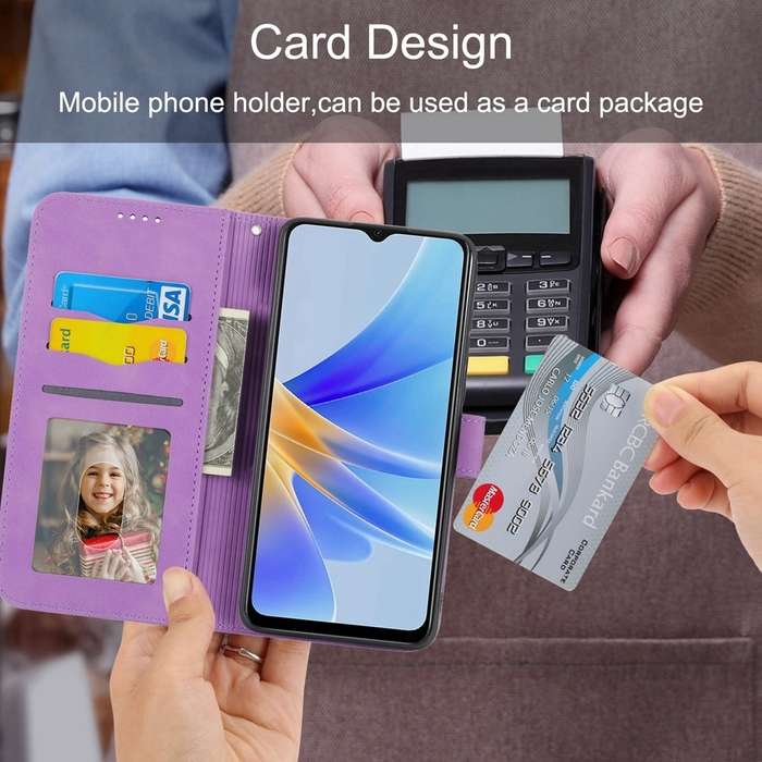For Samsung Galaxy Xcover 7 Dierfeng Dream Line TPU + PU Leather Phone Case(Purple)