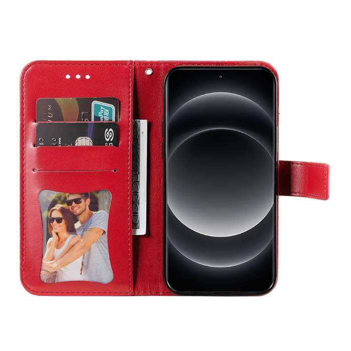 For Xiaomi 14 Ultra 7-petal Flowers Embossing Leather Phone Case(Red)