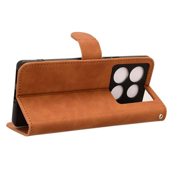 For Infinix Note 40 5G Skin Feel Magnetic Flip Leather Phone Case(Brown)