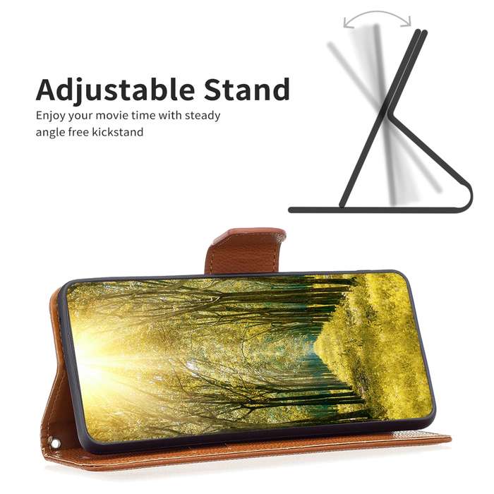 For Xiaomi Redmi Note 13 Pro+ 5G Litchi Texture Pure Color Leather Phone Case(Brown)
