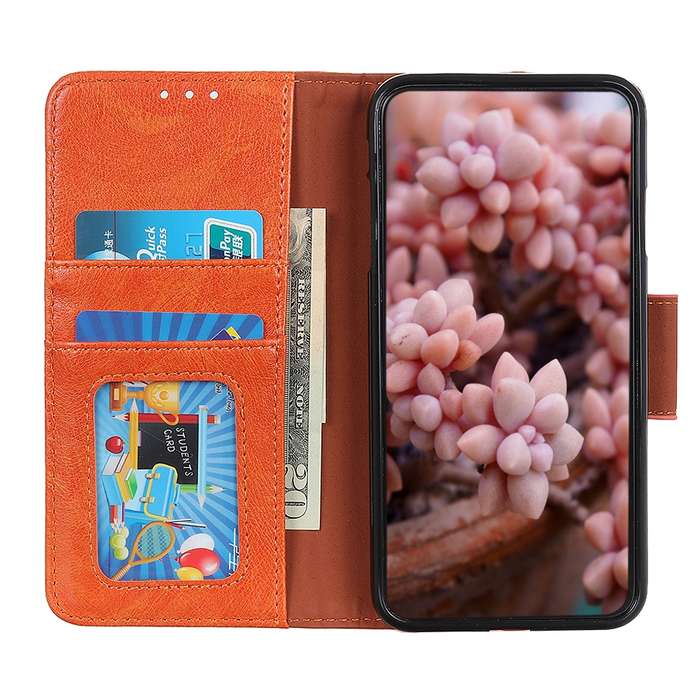For iPhone 16 Pro Max Nappa Texture Leather Case(Orange)