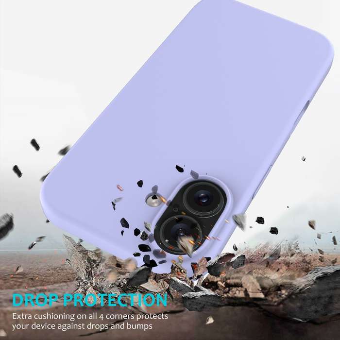For iPhone 16 Plus Solid Color Silicone Phone Case(Purple)