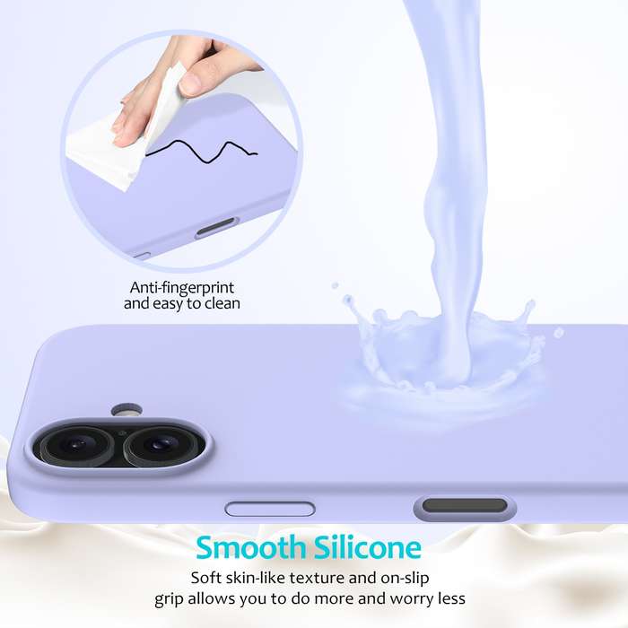 For iPhone 16 Plus Solid Color Silicone Phone Case(Purple)