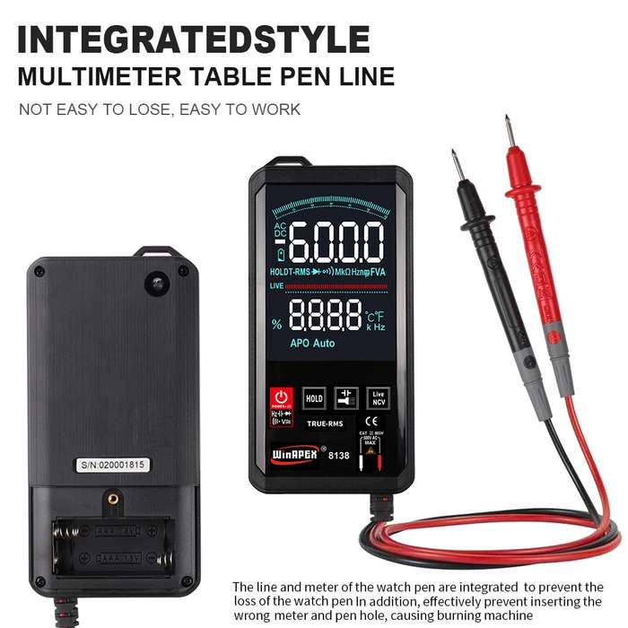 WinAPEX Smart Touch Screen Digital Multimeter, Model:8138