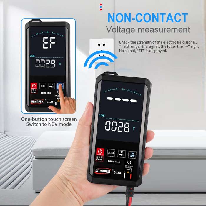 WinAPEX Smart Touch Screen Digital Multimeter, Model:8138