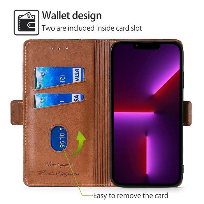 For Realme C65 4G Contrast Color Side Buckle Leather Phone Case(Light Brown + Green)
