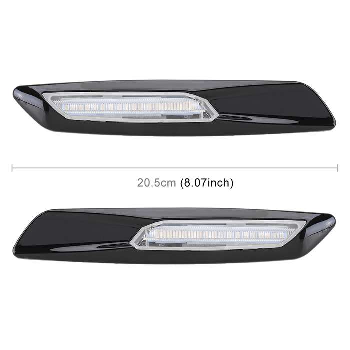 2 PCS Car Fender Light LED Leaf Board Side DC12V / 1.7W for BMW, Yellow Light, Style:C