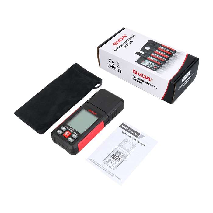 GVDA GD158 200000Lux Digital Light Meter Tester Brightness Photometer