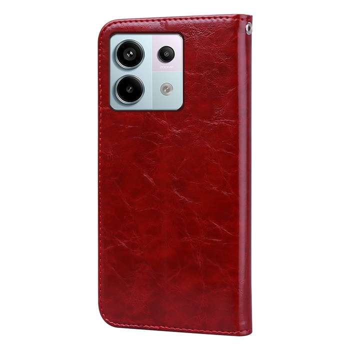 For Xiaomi Redmi Note 13 Pro 4G Oil Wax Texture Leather Phone Case(Red)