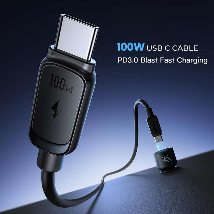 JOYROOM JR-CCN07 120W Dual PD+QC3.0 3-Port Car Charger(Dark Gray)