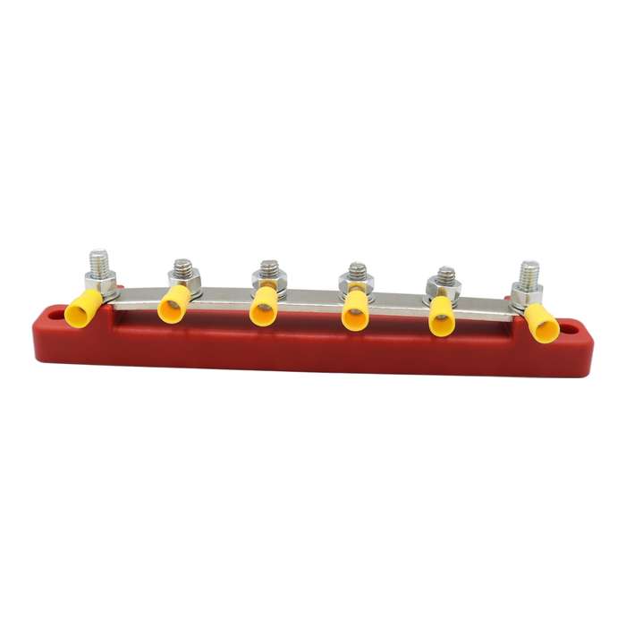 CP-3123 RV Yacht 150A High Current Single-row 4-way Busbar with 6pcs Terminals
