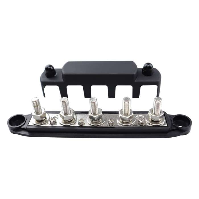 CP-4122-01 RV Yacht M8 Single Row 5-way Power Distribution Block Busbar with Cover