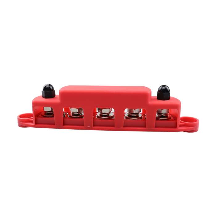 CP-4122-02 RV Yacht M8 Single Row 5-way Power Distribution Block Busbar with Cover