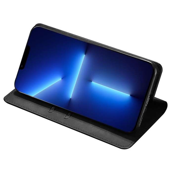 For vivo Y03 4G Skin Feel Magnetic Leather Phone Case(Black)