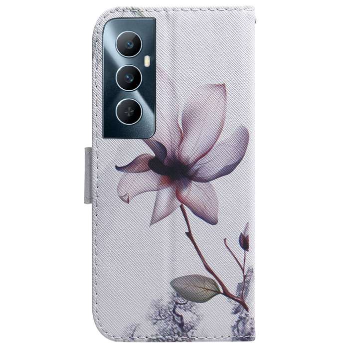 For Realme C65 4G Coloured Drawing Flip Leather Phone Case(Magnolia)