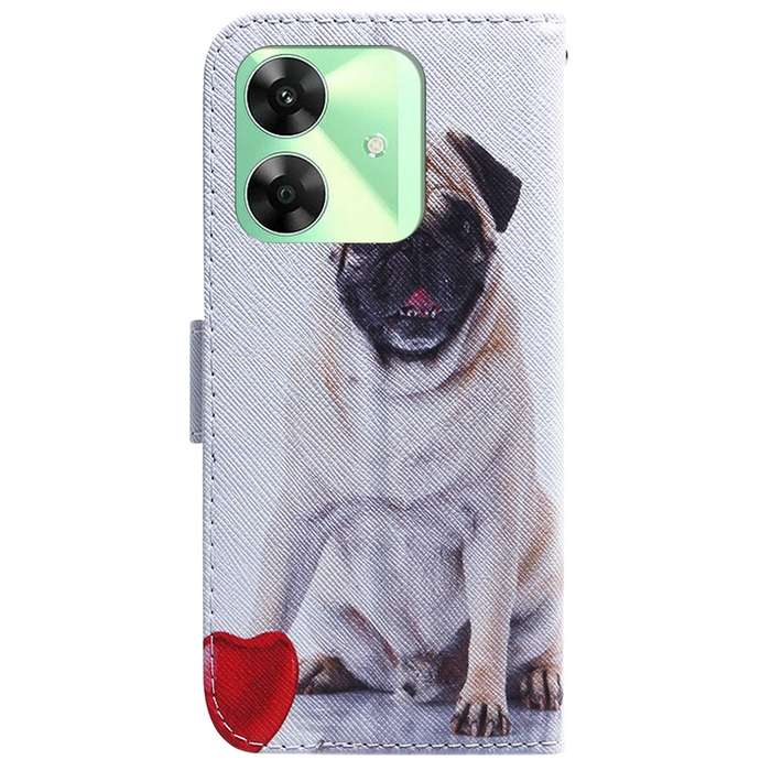For Realme C61 / C63 / Note 60 Coloured Drawing Flip Leather Phone Case(Pug)