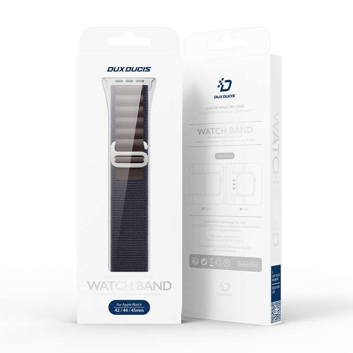 For Apple Watch Series 5 44mm DUX DUCIS GS Series Nylon Loop Watch Band(Indigo Blue)