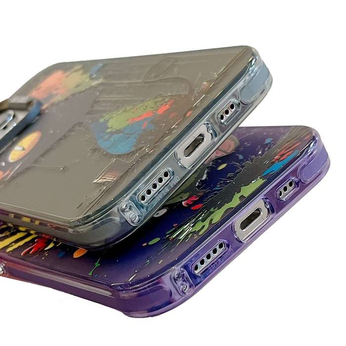 For iPhone 14 Plus Animal Pattern Oil Painting Series PC + TPU Phone Case(Tattered Astronaut)