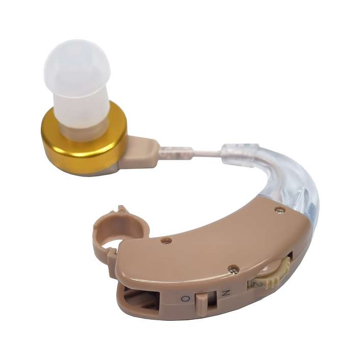 KAIXINWEI F-136 DC1.5V Earhook Hearing Aid Sound Amplifier(Khaki)