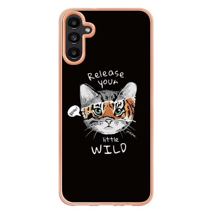 For Samsung Galaxy A35 5G Electroplating Marble Dual-side IMD Phone Case(Natural Growth)