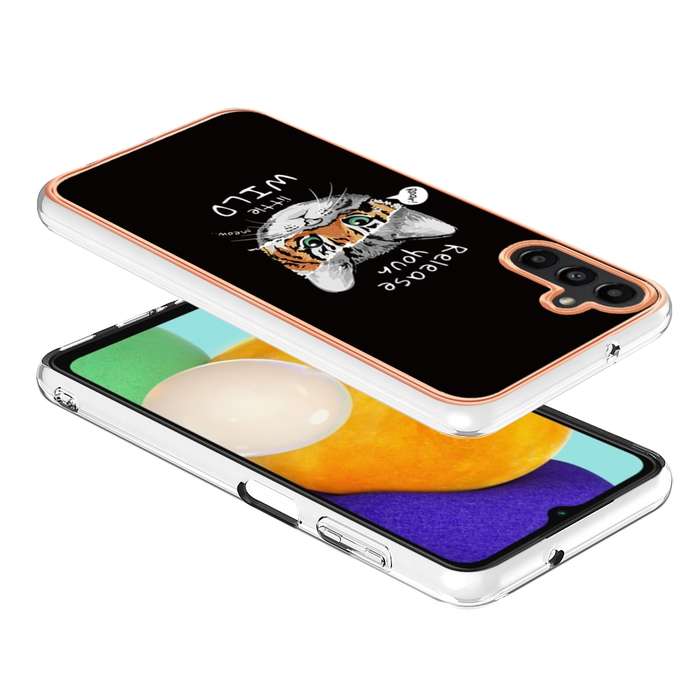 For Samsung Galaxy A35 5G Electroplating Marble Dual-side IMD Phone Case(Natural Growth)