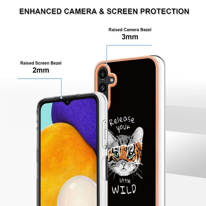For Samsung Galaxy A35 5G Electroplating Marble Dual-side IMD Phone Case(Natural Growth)