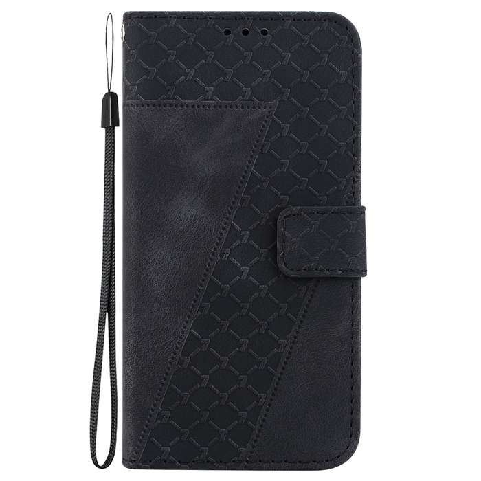 For Samsung Galaxy Xcover7 7-shaped Embossed Leather Phone Case(Black)