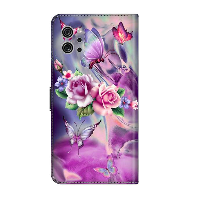 For LG Q92 5G Crystal 3D Shockproof Protective Leather Phone Case(Butterfly)