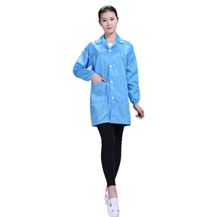 Electronic Factory Anti Static Blue Dust-free Clothing Stripe Dust-proof Clothing, Size:XXXXXL(Blue