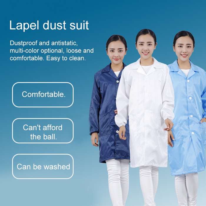 Electronic Factory Anti Static Blue Dust-free Clothing Stripe Dust-proof Clothing, Size:XXXXXL(Blue