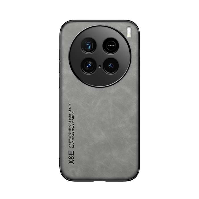 For vivo X100 Ultra Skin Feel Magnetic Leather Back Phone Case(Light Grey)