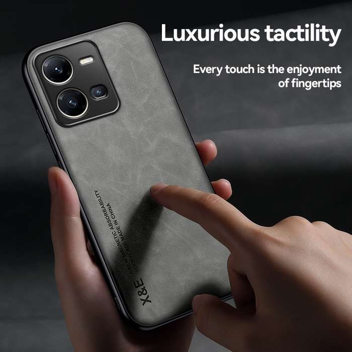 For vivo X100 Ultra Skin Feel Magnetic Leather Back Phone Case(Light Grey)