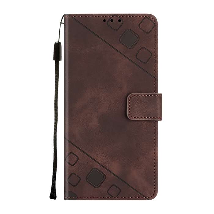 For OPPO Reno11 Pro 5G Global Skin-feel Embossed Leather Phone Case(Brown)