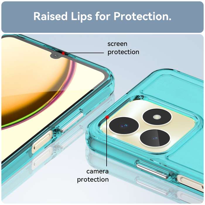 For Realme Note 50 Candy Series TPU Phone Case(Transparent Blue)