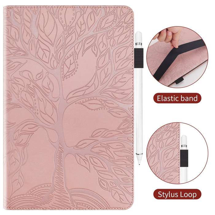 For Xiaomi Redmi Pad Pro 12.1 Tree Life Series Embossed Leather Tablet Case(Rose Gold)