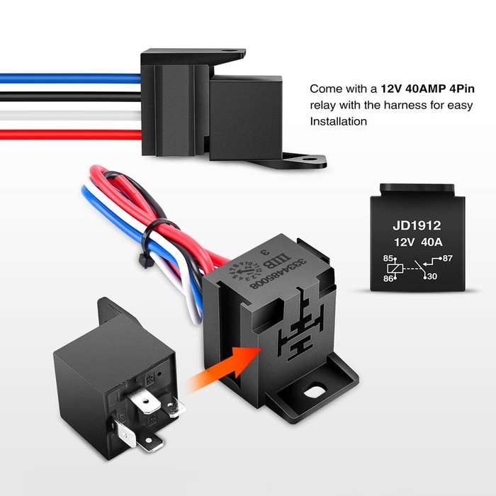 4 in 1 12V Car Racing Ignition Switch Panel with Switch & Engine Start Button & Relay Wiring Harness